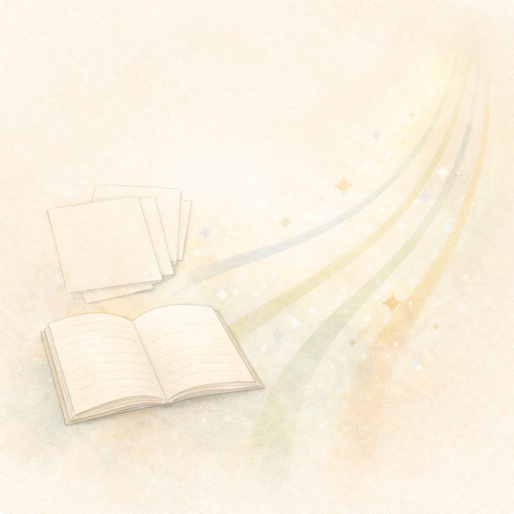 やさしい学びの継続を表す抽象的なイメージ